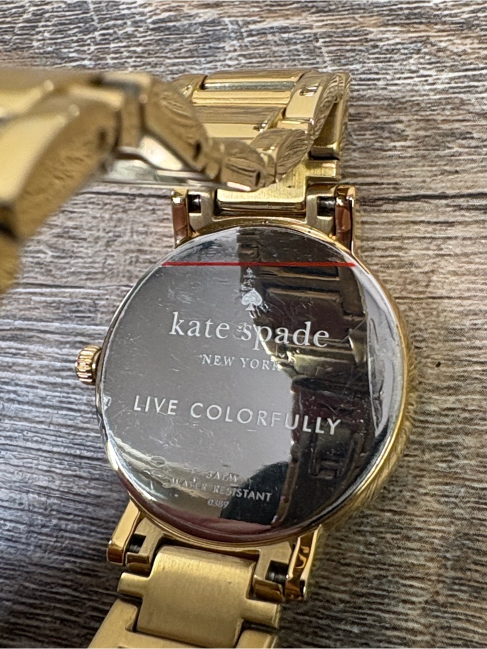 Kate Spade New York Gold-Tone Hot Pink Metro Spade Dial Watch - Picture 4 of 7